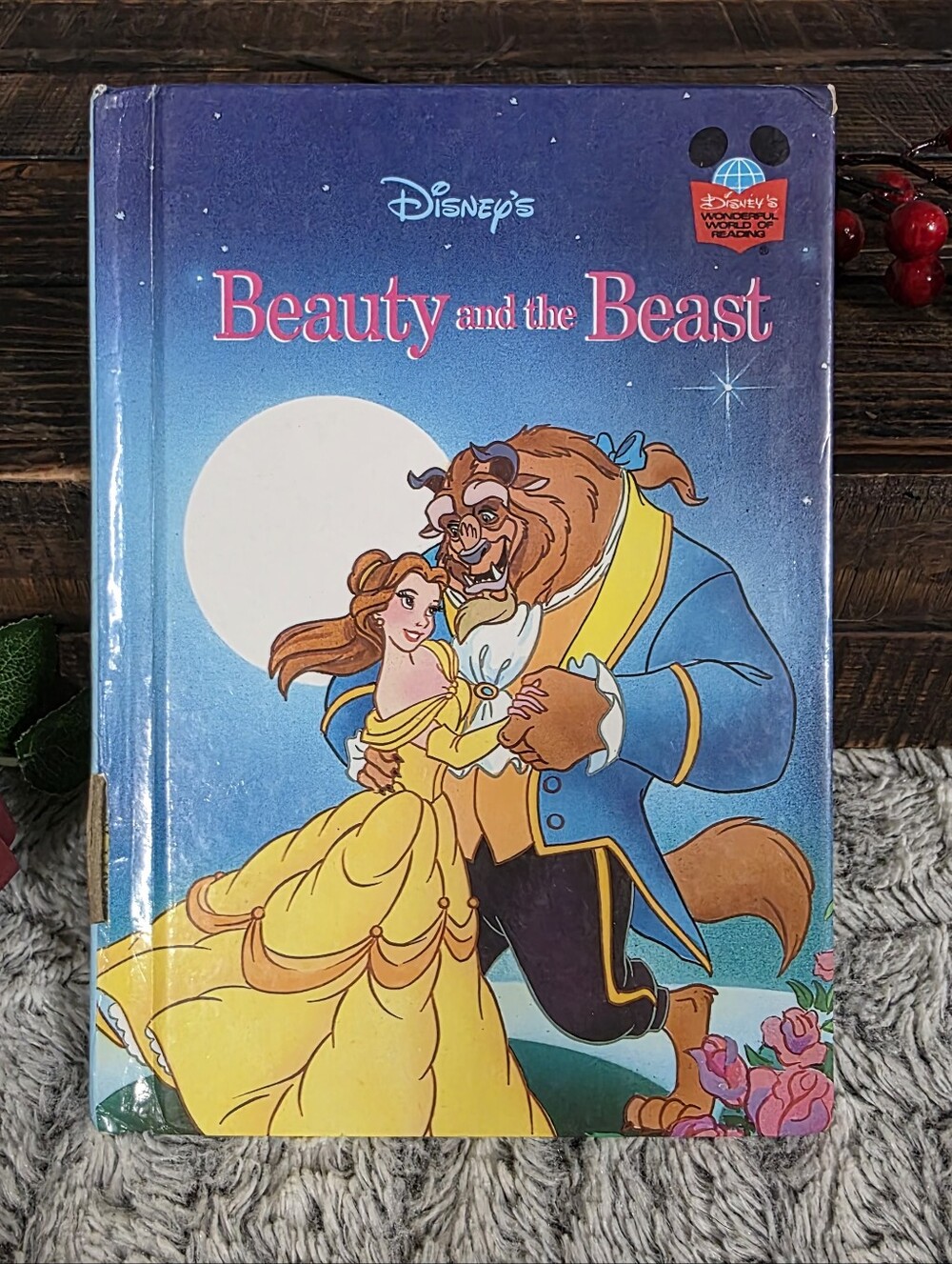Vintage Disney Kids Book Beauty and the Beast 1990s Hardcover